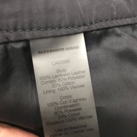 T By Alexander Wang Contrast Paneled Leather Pants - Picture 5 of 8